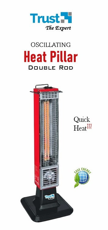 Trust the expert double rod heat pillar with 180 degree oscillation 750 watt - Trust Water Care
