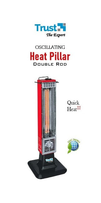 Trust the expert double rod heat pillar with 180 degree oscillation 750 watt - Trust Water Care