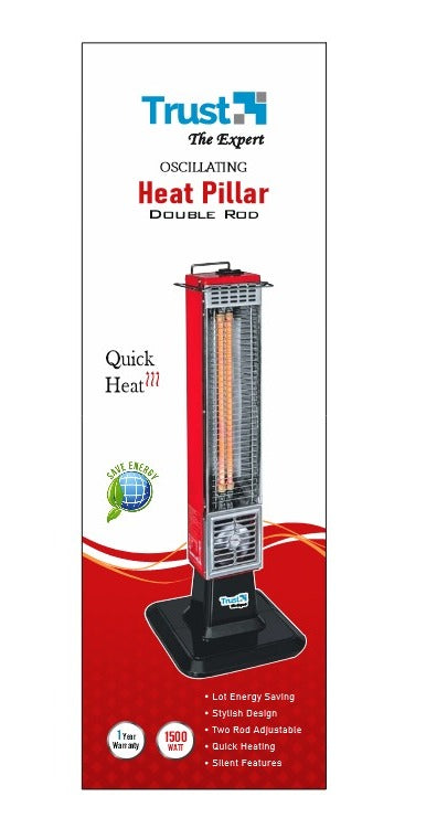 Trust the expert double rod heat pillar with 180 degree oscillation 750 watt - Trust Water Care