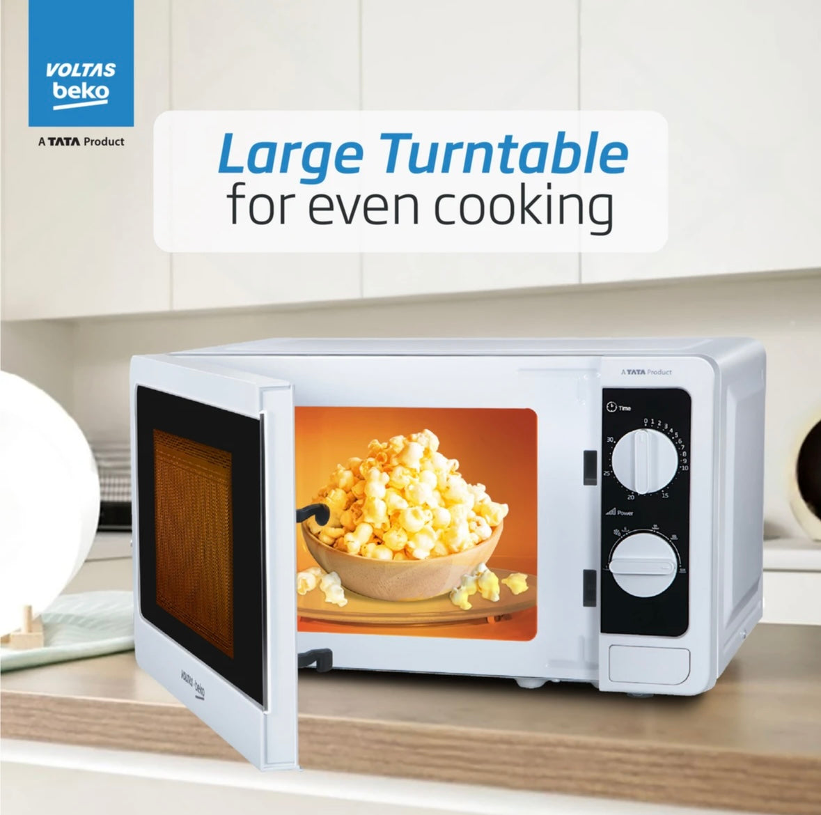 Voltas Beko 20 L 700 W Smart Solo Microwave Oven
(MS2OMPW10, White)