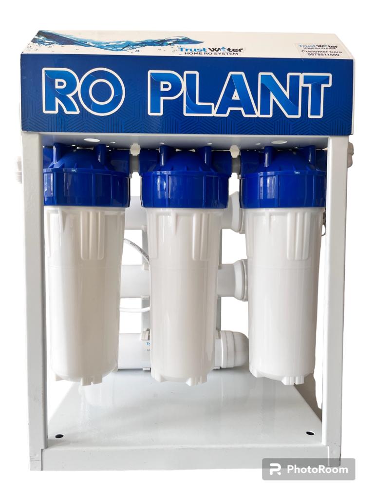 TRUST WATER 25LPH COVERED Commercial RO Water Purifier System RO Plant 25 LITER Per hour Stainless Steel Fully Automatic with auto shut off sensor TDS adjuster - Trust Water Care