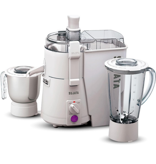 Sujata Powermatic Plus 900 Watts Juicer Mixer Grinder | 22000 Rotations Per Min | 90 Minutes Continuous Running | 2 Versatile Jars 1750 ml and 1000 ml